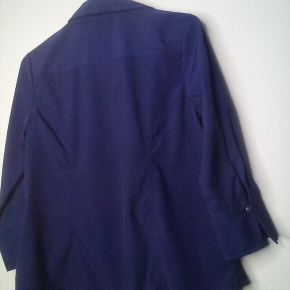 Est 1946 Cato Shirt Blouse S Women 3/4 Sleeve Button Up Pockets Blue - Picture 16 of 16